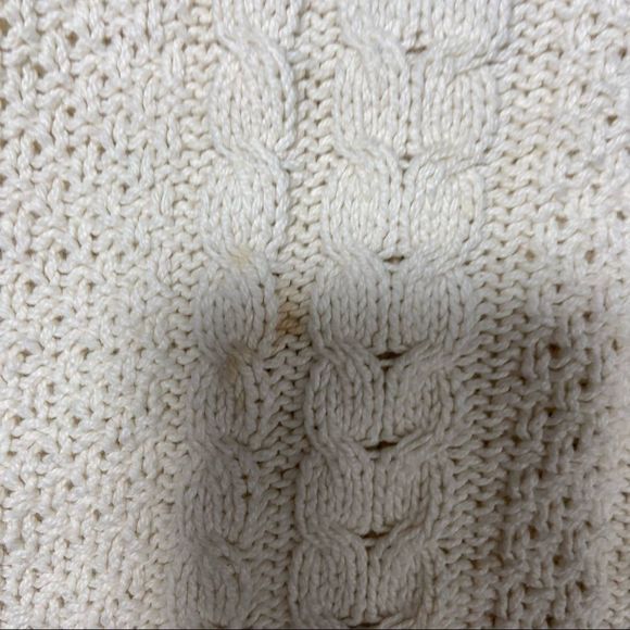 Vintage Cerulean Ivory / off white Short Sleeved Cross Country Knits Sweater top - Picture 13 of 15